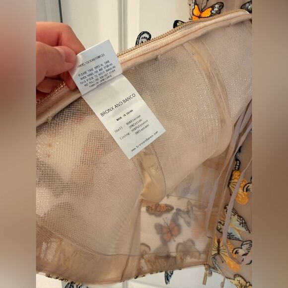 NWOT BRONX AND BANCO Bella Butterfly Maraya Multi Strapless Mini Dress, - Picture 8 of 16